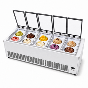 Unité de trempage de gelato Pozzetti à effet impeccable, modèle Excellent Trait, avec design minimaliste en forme de cœur, fonction de relance automatique et support polyvalent. - Product Image 5