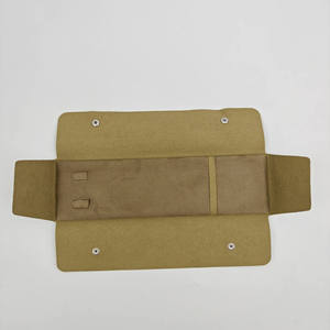 Luxury INFFY Brand Biodegradable Recycled Microfiber <b>Jewelry</b> Pouch <b>Bag</b> for Bracelets Necklaces Custom Logo Printed Button - Product Image 2
