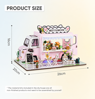 ODM 2025 Nouveau Kit de Bricolage Fleur Soleil Artisanat en Bois Métal Plastique Papier Lumière LED Puzzle 3D en Bois Maison Miniature 14+