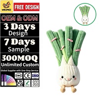 Jouets en peluche personnalisés WEIMEI ODM en forme de légumes, en peluche super douce et rembourrés de coton PP, jouets anti-stress
