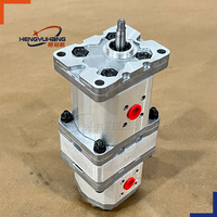 MARZOCCHI A1PD11,5P225 Série de pompes à engrenages tandem, pompe à huile haute pression en aluminium à double section P1P2P225, pompe hydraulique