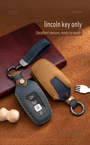 Étui de protection en cuir personnalisé pour clé de voiture intelligente avec logo pour Lincoln MK3, ICZ, MKC, MKZ, Navigator, MKX et accessoires - Product Image 4