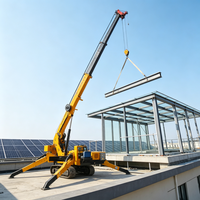 Grue araignée télécommandée avec capacité de levage de 3 tonnes pour l'installation de vitrages en intérieur et les travaux de construction de murs-rideaux