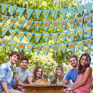 Guirnalda de Banderines para Fiesta de Oktoberfest, Bandera Bávara Triangular, Decoración para Festival de Cerveza, Interior y Exterior - Product Image 2