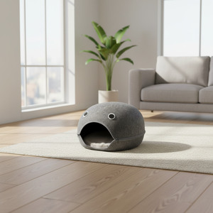 Das Neueste Design des Beliebtesten Umweltfreundlichen Gefilzten Katzenbetts auf dem Europäischen Markt in Form eines Runden Fischkopfes - Product Image 1