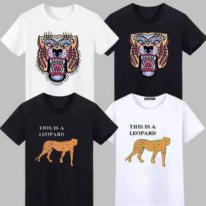 T-shirt d'été à manches courtes en pur coton 220g pour hommes et femmes, haut d'étudiant décontracté à manches mi-longues à la mode, surdimensionné B - Product Image 1