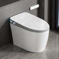 Toilette intelligente moderne avec siège chauffant, capteur de pied, céramique, montage au sol, avec réservoir, télécommande, garantie de 5 ans