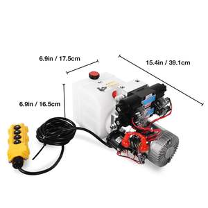 Unité d'énergie hydraulique 4.5 Quart 12V DC Pompe de remorque électrique à double effet Double solénoïde DB Catégorie de produit Pompes hydrauliques - Product Image 4