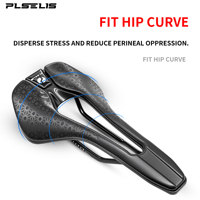 Plselis Selle de vélo de route légère et creuse 280g, design respirant, fixation universelle sur tube de selle, accessoire de cyclisme