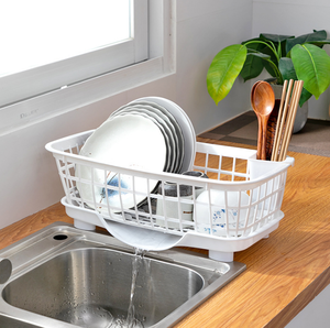 Hot sale storage kitchen roll up plastic dish drying rack over sink