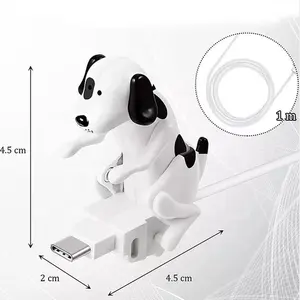 Cavo di Ricarica Rapida Smart 1m Tipo C USB C <span class=keywords><strong>Micro</strong></span> per Telefono, Cavo di Alimentazione e Dati con Divertente Design a Cane che Si Muove - Product Image 5