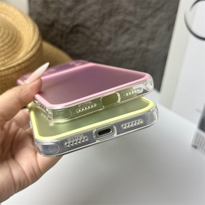 เคสโทรศัพท์มือถือลายไล่สีทองเลเซอร์สำหรับ iPhone 17 16 15 Pro Max แบบ IMD สีนีออนรุ้ง กันกระแทก ฝาหลังบางเบา รุ่นใหม่ - Product Image 6