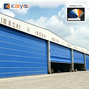 Porte de hangar élévatrice de grande taille, volet roulant flexible, portail commercial pour grand chantier naval, hangar d'avions, atelier - Product Image 5