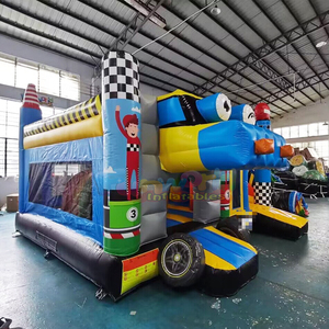Chateau gonflable jumper bounce house commercial <b>inflatable</b> race car bouncy castle with slide - Product Image 2