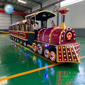 รถไฟสำหรับนักท่องเที่ยวในเมืองรถไฟแบบไร้รางความบันเทิงรถไฟไฟฟ้าขนาดเล็กรถไฟบกกลางแจ้งในร่มโรงเรียนไฟเบอร์กลาส - Product Image 6