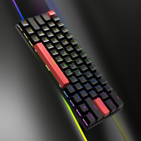 Teclado Mecánico para Juegos al 60%, Ergonómico, Duradero, Cable Tipo-C Desmontable, Mini Teclado para Juegos Blanco con Interruptores Rojos
