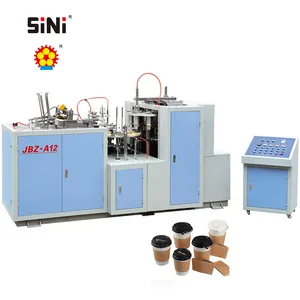 Custom JBZ-A12 High Speed Processing Line PE Coated Full Automatic Forming Paper Plate Coffee Tea Paper Cup Making Machine