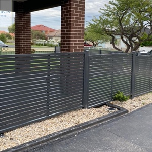 Clôture en alliage d'aluminium <span class=keywords><strong>de</strong></span> fournisseur chinois, soudée, avec revêtement en poudre, écologique, résistante aux intempéries, style haut <span class=keywords><strong>de</strong></span> gamme, dessus plat, modélisation 3D - Product Image 6