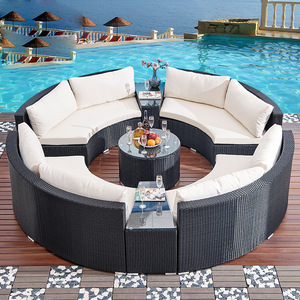 Hotel Garden Furniture Lounge Set Villa Leisure Pe <b>rattan</b> Aluminum Alloy <b>Sofa</b> Outdoor Lounge Sectional <b>Sofa</b> Furniture Set - Product Image 1