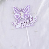 Alles Gute zum Geburtstag Schmetterling und Perle Kuchen Topper für Geburtstags torte Dekoration Party liefert