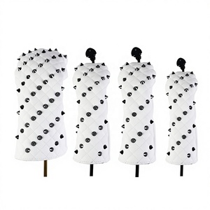 Vente directe d'usine, commerce électronique transfrontalier, housses de tête de club de golf, housses de tête de putter, matériau PU, imperméable, rivets purs - Product Image 2