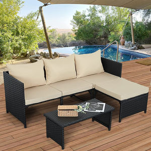 STARRYHEART Ensemble de canapés en rotin pour loisirs d'extérieur Ensemble de meubles en rotin pour patio et jardin Ensemble de meubles en rotin pour conversation - Product Image 5