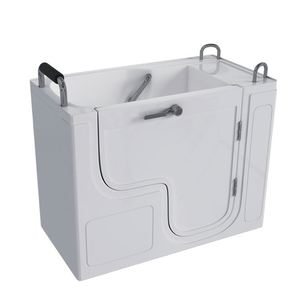 Freestanding Modern Acrylic Rectangular Low Step-in <strong>Sitting</strong> <strong>Bath</strong> Soaking Hydromassage Tub with Drainer Faucet Included to Walk - Product Image 2