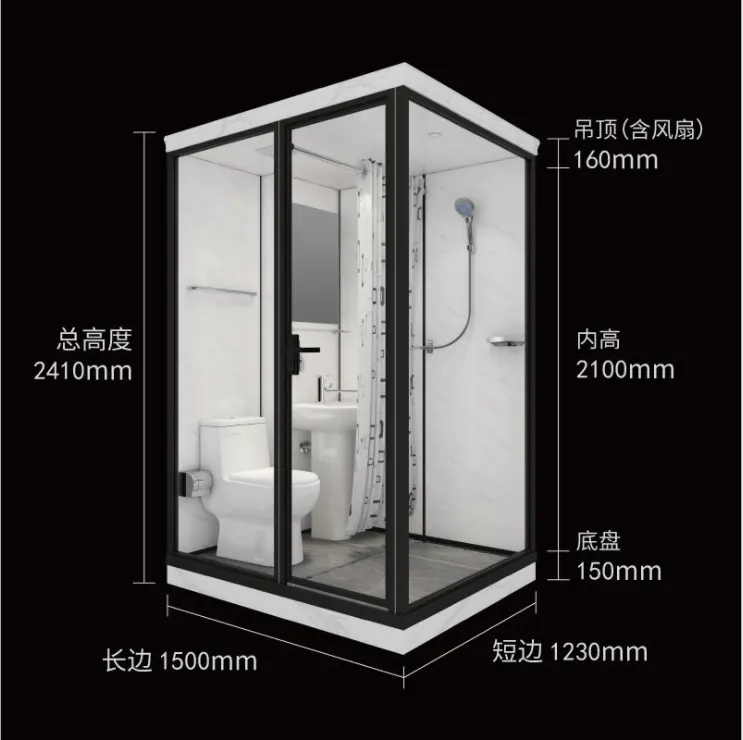 Luxushotel-Zonen bäder und integrierte Duschräume Vorgefertigte Badezimmer Modulare Duschräume mit Toiletten