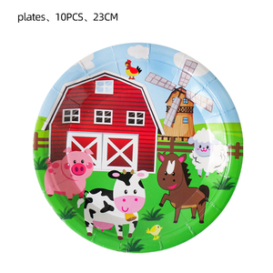 Vajilla personalizable de vaca de papel para decoraciones de fiesta de cumpleaños para niños para el Día de San Valentín y Pascua Baby Show - Product Image 3