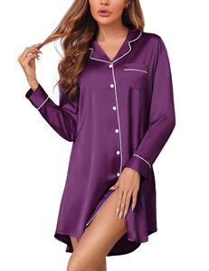 Vendita calda <span class=keywords><strong>camicia</strong></span> da <span class=keywords><strong>notte</strong></span> in raso per le donne <span class=keywords><strong>camicia</strong></span> da <span class=keywords><strong>notte</strong></span> a <span class=keywords><strong>manica</strong></span> <span class=keywords><strong>lunga</strong></span> pigiama vestito ragazzo <span class=keywords><strong>camicia</strong></span> da <span class=keywords><strong>notte</strong></span> S-XXL - Product Image 4