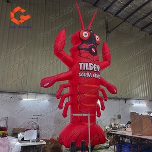 ตุ๊กตาเป่าลมรูปกุ้งก้ามกรามสำหรับโฆษณาอาหารทะเลกลางแจ้ง ตุ๊กตาเป่าลมแบบกำหนดเองได้ - Product Image 3