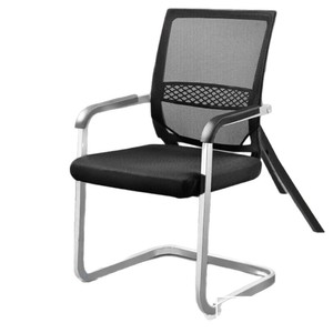 Chaise de bureau ergonomique avec dossier en maille, accoudoirs fixes, assise de 480 mm, hauteur de 950 mm, idéale pour les conférences - Product Image 2