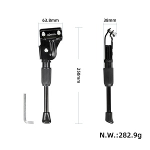 Support de vélo de montagne épaissi de 18 pouces avec 2 trous, béquille antidérapante pour vélo - Product Image 5