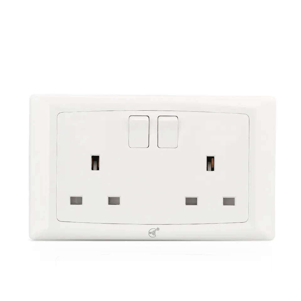 13A multi-functional power double sockets and switches electrical