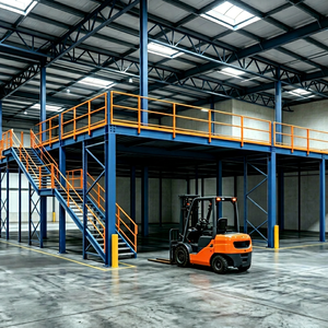 Système de plancher en mezzanine modulaire robuste pour plateforme de stockage en entrepôt - Product Image 1