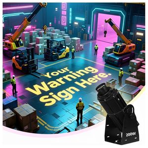 Công suất cao cảm biến công nghiệp chiếu ánh sáng trên cần cẩu cần cẩu cảnh báo an toàn logo hội thảo xe nâng gobo máy chiếu - Product Image 1