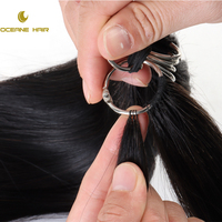 Vente en gros 100% vraies plumes de coq extensions de cheveux brésiliens cheveux russes 12A 6D ligne de plumes 100% cheveux humains longs