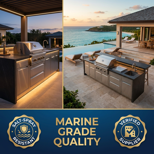 Équipement de cuisine extérieure <span class=keywords><strong>en</strong></span> acier inoxydable de qualité commerciale avec <span class=keywords><strong>grand</strong></span> espace de rangement, allumage automatique et conception multifonctionnelle - Product Image 3