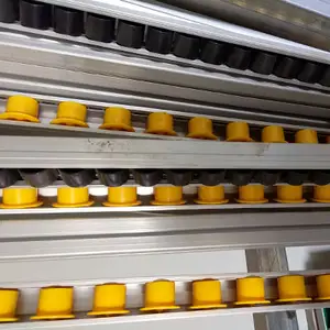 KJ-2060B Industrial Flow Rail ABS Plastic Wheels Steel Roller Placon For Warehouse Shelf Roller Track