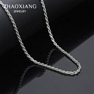 Colliers ras du cou en chaîne torsadée pour femmes et hommes, pour pendentifs, prix de gros, bijoux personnalisés en acier inoxydable, tendance - Product Image 4