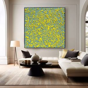 Pintura al Óleo, Arte Mural 3D, Cuadrado Abstracto Texturizado, Arte Mural Contemporáneo Minimalista y Creativo para Decoración Moderna del Hogar y Galería - Product Image 3