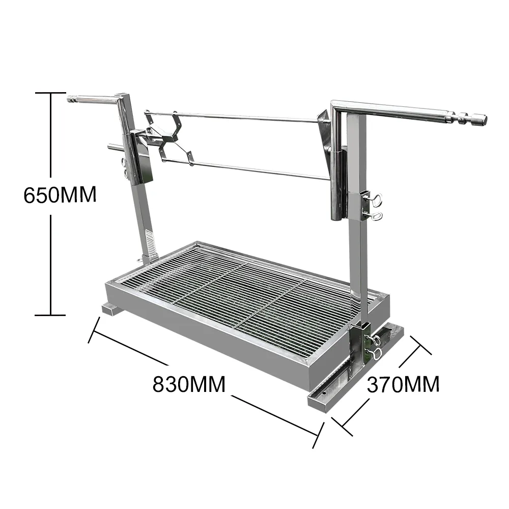 Personnalisé Camping BBQ Grill Poêle Portable En Acier Inoxydable bbq rôtisserie santa maria fumeur cuisine extérieure