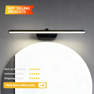 Modern Aluminum <b>LED</b> Wall Lamp 5000K Daylight Touch Control Dimmable <b>Surface</b> <b>Mounted</b> Black Rectangular Minimalist Design - Product Image 2