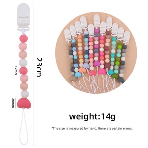 Catena Portaciuccio in Silicone Portatile, Clip in Silicone per Alimenti, Catena <span class=keywords><strong>Anti</strong></span>-Caduta per Ciuccio, Supporto per Tettarelle per Neonati - Product Image 6