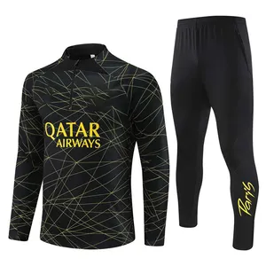 Tùy chỉnh mùa giải mới bóng đá Tracksuit người đàn ông áo khoác bóng đá với tất cả các thương hiệu Câu lạc bộ Logo Bóng Đá đồng phục Zip Up Áo khoác bóng đá