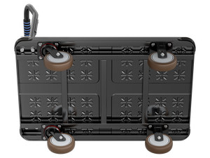 Xe đẩy nền tảng thép trung bình với bánh xe màu nâu <span class=keywords><strong>5</strong></span> inch tải 300kg - Product Image 3