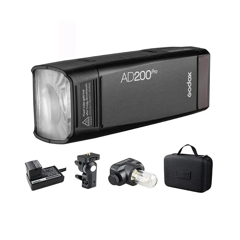 Godox AD200pro 200Ws 2.4G टीटीएल स्टूडियो स्ट्रोब फ्लैश 1/8000 एचएसएस आउटडोर फोटोग्राफी जेब फ्लैश लाइट के साथ 2900mAh लिथियम बैटरी