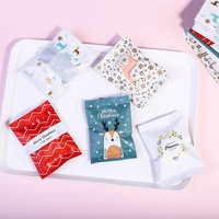 100 pièces de dessin animé mignon renne de noël bricolage fait à la main Nougat emballage de bonbons