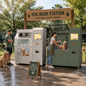 Máquina de Lavado de Perros de Alta Eficiencia Comercial, Kiosco de Autolavado para Perros para Parques Caninos, Gasolineras y Centros Comerciales - Product Image 1