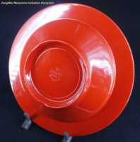 Assiettes à soupe profondes en plastique à large bord Assiette à pâtes ronde en mélamine sans BPA Assiettes de luxe en plastique durable et écologique